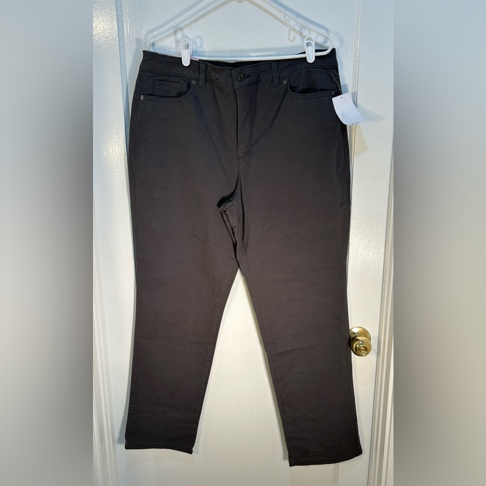 Gloria Vanderbilt Women Slim Leg Classic Fit Amanda 2.0 size 16 Average Gray NWT